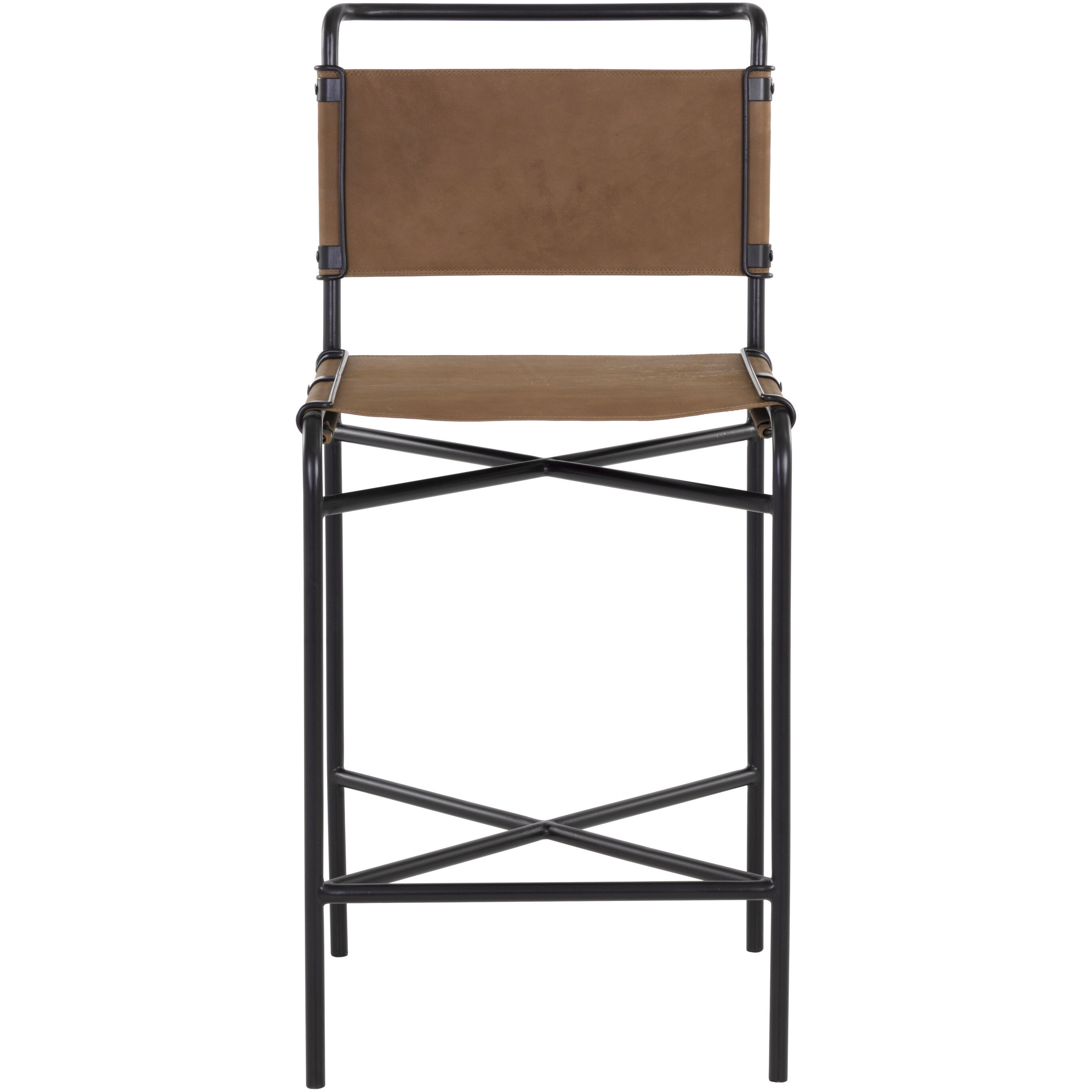 Corrigan 40.5 inch Cognac Leather Counter Stool